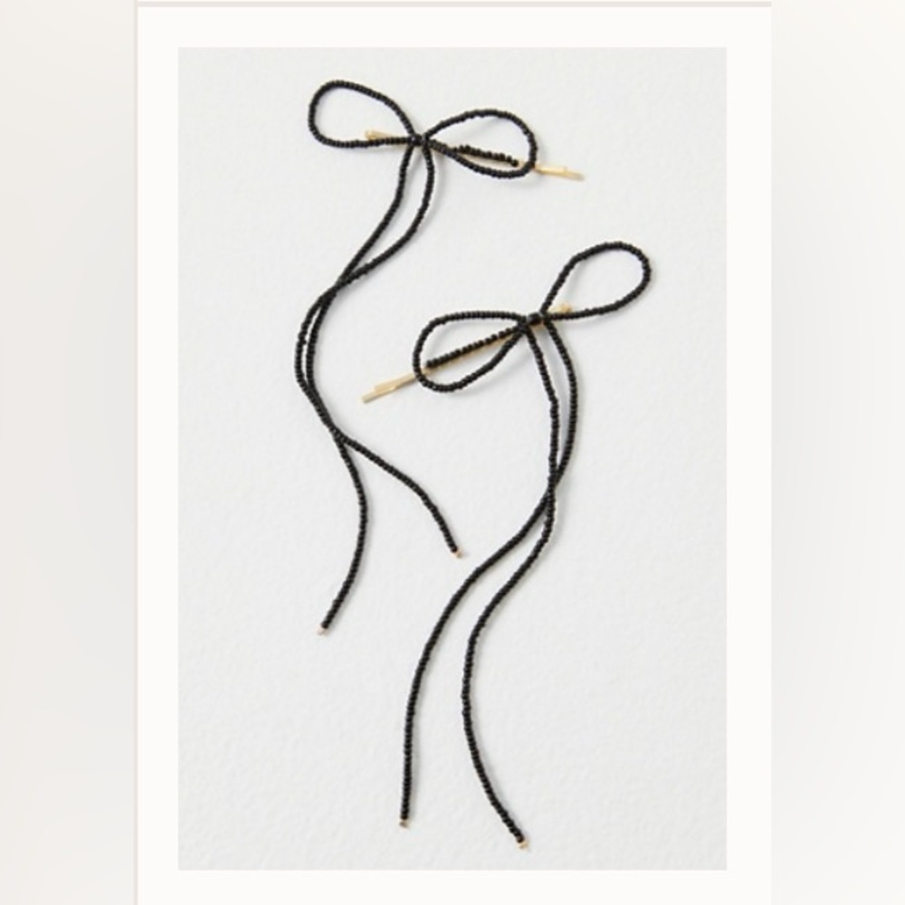 Free People Beaded Bow Pin